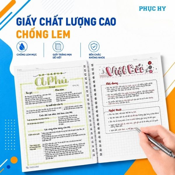 Sổ lò xo đường kẻ caro A5 Thiên Long MB-015 120 trang