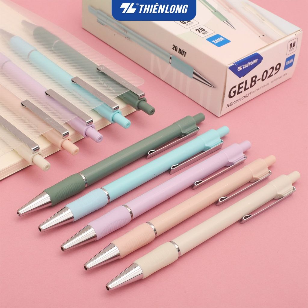 Bút gel B - Minimalist Butter Gel Thiên Long - Premium tip - Mực Xanh