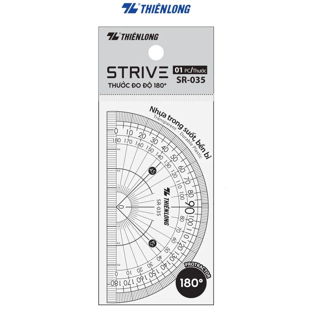 Thước đo độ 180° Strive Thiên Long SR-035
