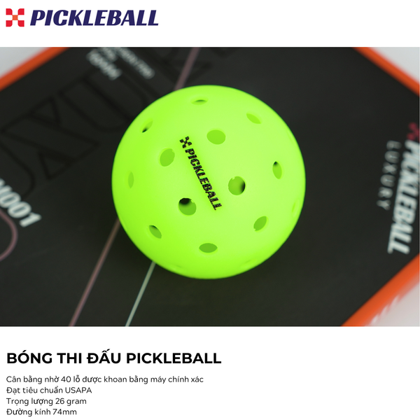  Bóng thi đấu Pickleball HERMOD - Trọng lượng và kích thước đạt chuẩn USAPA 