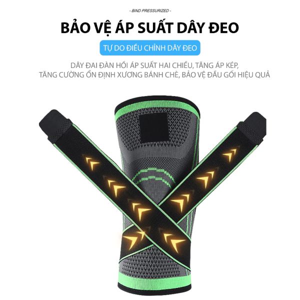  Bó gối có dây quấn trợ lực vải dệt kim 3D thoáng khí Aolikes AL7720 