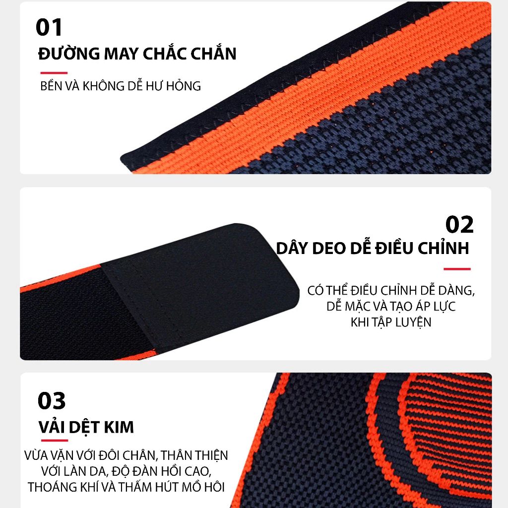  Bó gối có dây quấn trợ lực vải dệt kim 3D thoáng khí Aolikes AL7720 