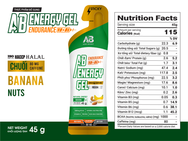  Gel Năng Lượng AB Endurance Gói 45g 