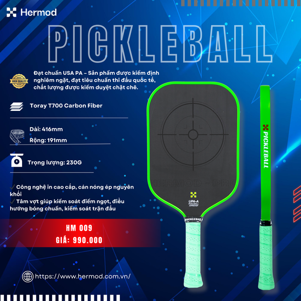  Vợt Pickleball HERMOD 009 - ĐẠT CHUẨN USA PICKLEBALL APPROVED 