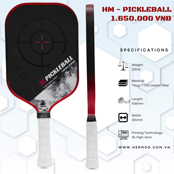  Vợt Pickleball HERMOD 008 - ĐẠT CHUẨN USA PICKLEBALL APPROVED 