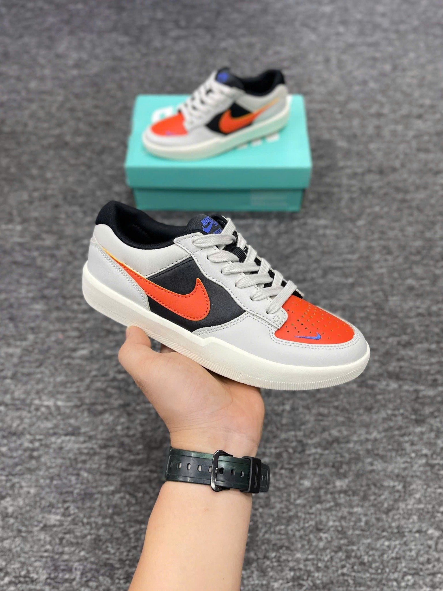  Giày Thời Trang Nike SB Force 58 Premium | Xám Đỏ Đen | DV5476-004 