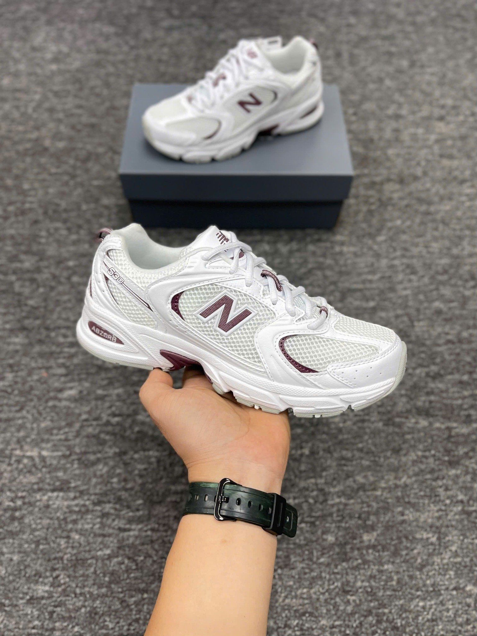  Giày Thời Trang New Balance 530 | Trắng Nâu | U530CSF 