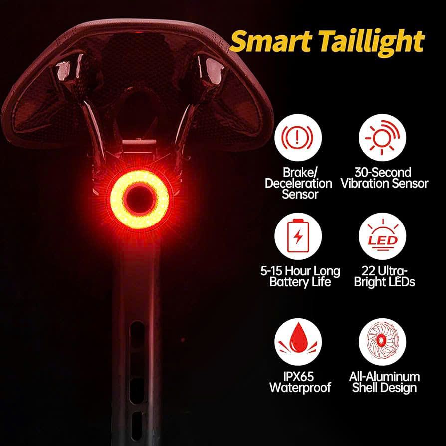  Đèn hậu xe đạp cảm biến phanh Bicycle Taillight 