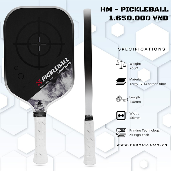  Vợt Pickleball HERMOD 008 - ĐẠT CHUẨN USA PICKLEBALL APPROVED 