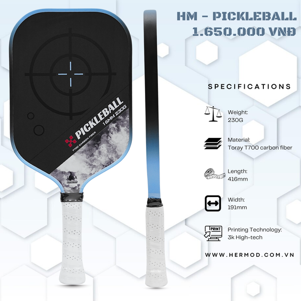  Vợt Pickleball HERMOD 008 - ĐẠT CHUẨN USA PICKLEBALL APPROVED 