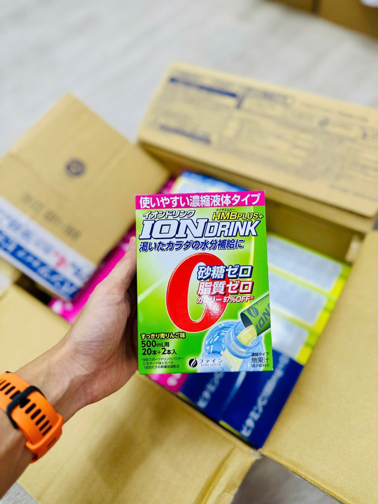  Điện Giải ION DRINK FINE Nhật Bản dành cho Thể Thao, bù nước và khoáng chất, Vitamin (hộp 22 Gói) 