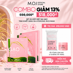 Set 2 Hộp Mặt Nạ Gạo Tinh Khiết Sáng Da Hydrogel Rice Mask 
