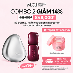  Bộ Đôi M.O.I Phấn Nước Iconic Perfection Và Son Tint Lì Soft Power 