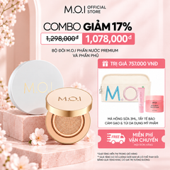  Bộ Đôi M.O.I Phấn Nước Premium Và Phấn Phủ Baby Skin 