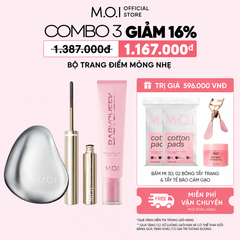  Bộ Trang Điểm Mỏng Nhẹ, Phấn nước iconic, Má hồng sữa, Chuốt mi 