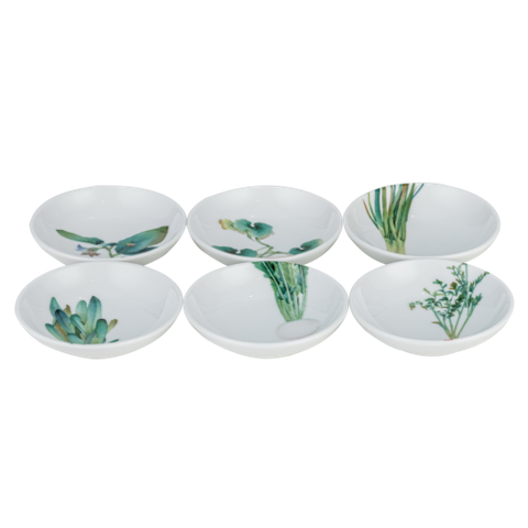  Bộ 6 đĩa tròn 9,8cm đựng nước chấm, gia vị sứ trắng | Noritake Kyoka Shunsai 1620-17L - Q006WL 