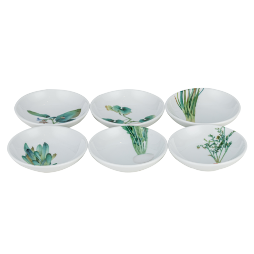 Bộ 6 đĩa tròn 9,8cm đựng nước chấm, gia vị sứ trắng | Noritake Kyoka Shunsai 1620-17L - Q006WL