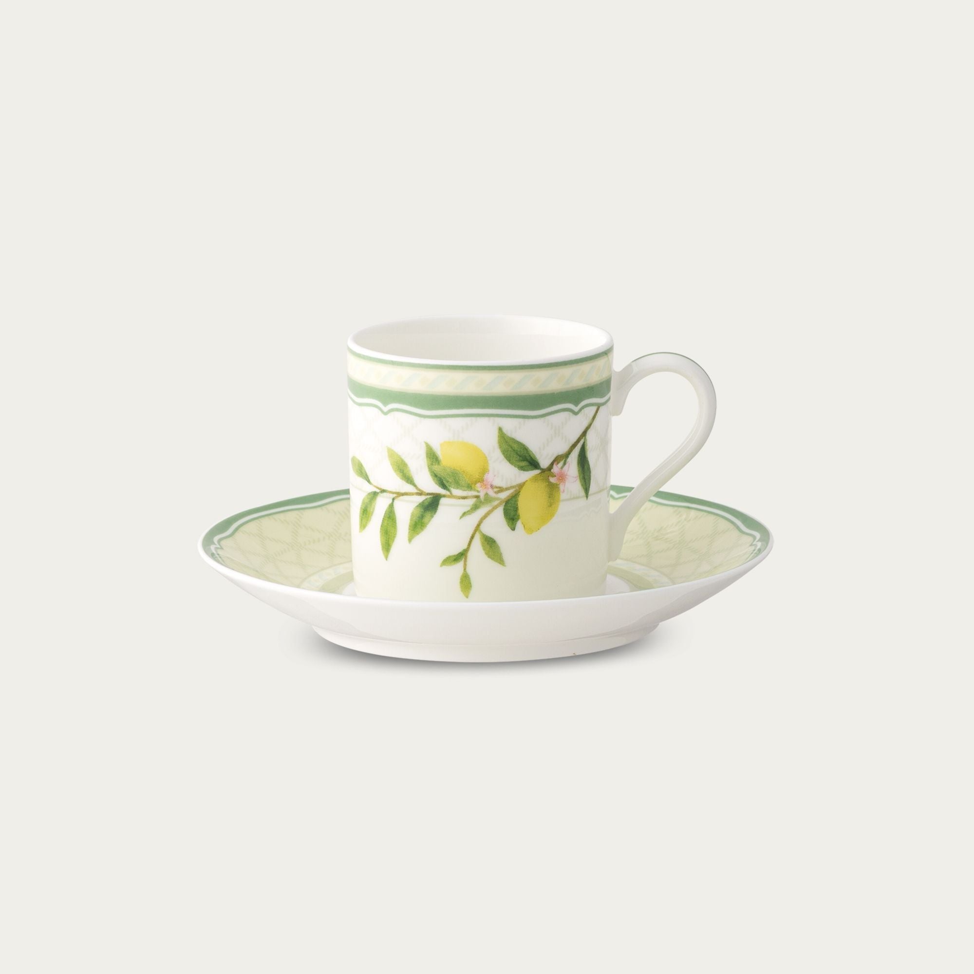 Chén trà (tách trà) nhỏ dung tích 90ml kèm đĩa lót sứ xương | Noritake Sorrento Breeze 4990L - T97294