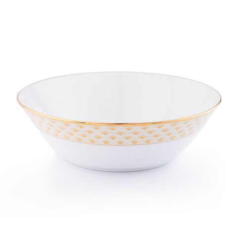  Bát canh (tô canh) tròn 22,2cm dung tích 1.400ml sứ trắng | Noritake Trocadero Gold 1787L - 91008 