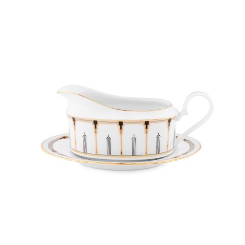  Bình (hũ) đựng nước xốt dung tích 500ml kèm đĩa lót | Noritake Empire Gold 1786L - 91048 