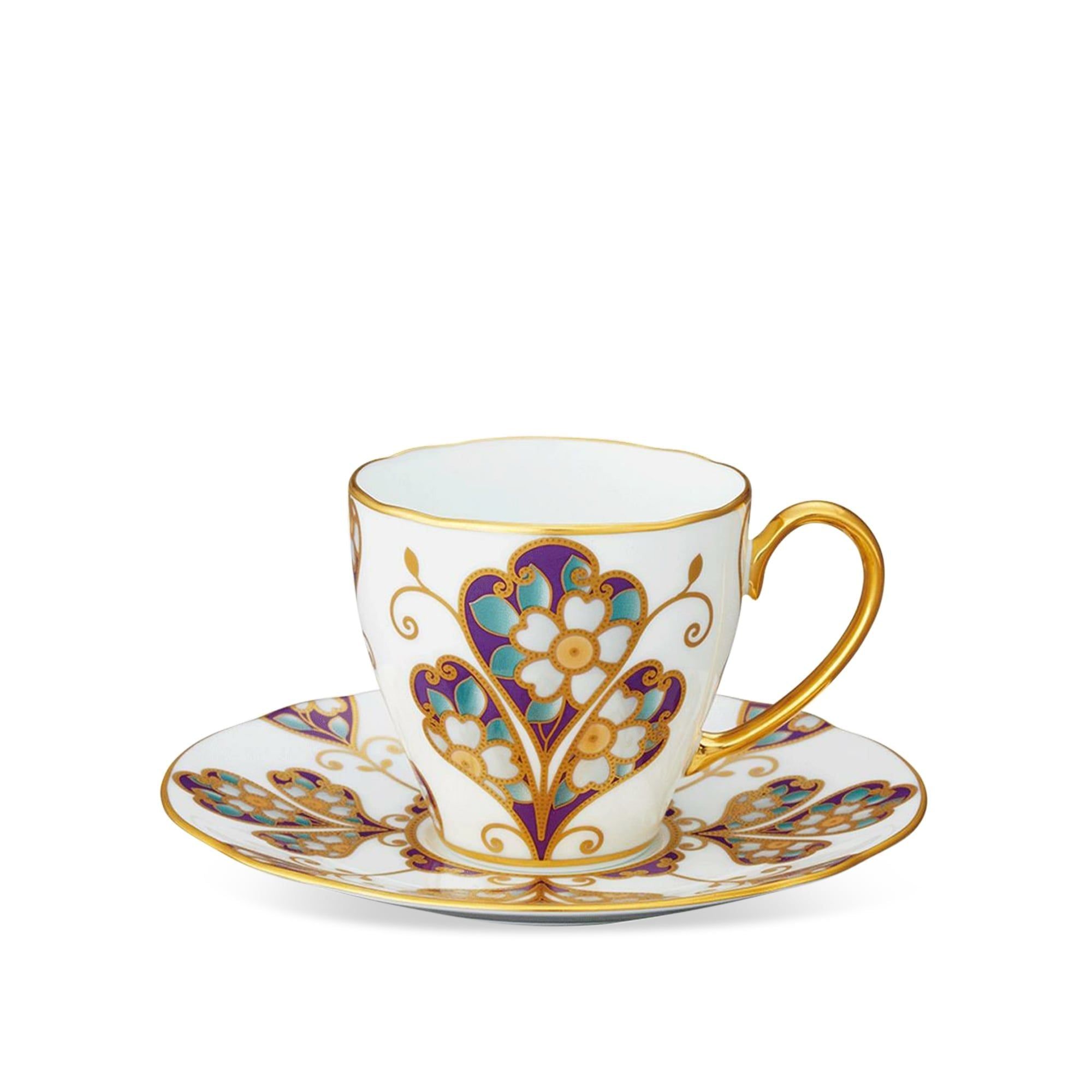 Chén trà (tách cà phê) dung tích 160ml kèm đĩa lót sứ trắng cao cấp | Noritake The Homage Collection H-771J - T2403