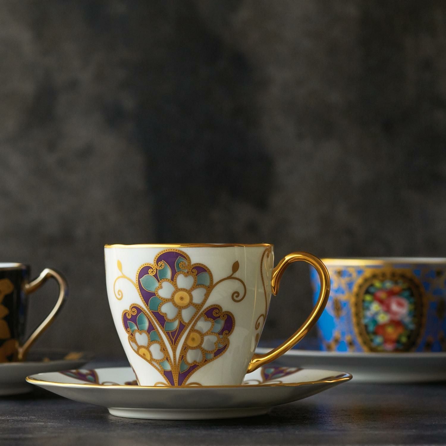 Chén trà (tách cà phê) dung tích 160ml kèm đĩa lót sứ trắng cao cấp | Noritake The Homage Collection H-771J - T2403