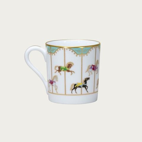  Cốc (ly) uống nước 320ml (xanh) sứ trắng Nhật Bản cao cấp | Noritake Carousel 1901-B - 107C 