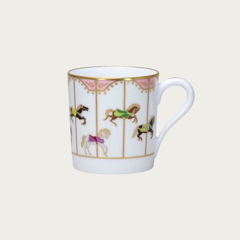  Cốc (ly) uống nước 320ml (hồng) sứ trắng Nhật Bản cao cấp | Noritake Carousel 1901-P - 107C 