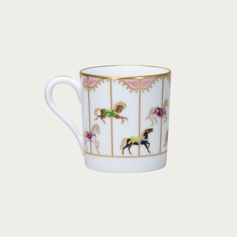  Cốc (ly) uống nước 320ml (hồng) sứ trắng Nhật Bản cao cấp | Noritake Carousel 1901-P - 107C 