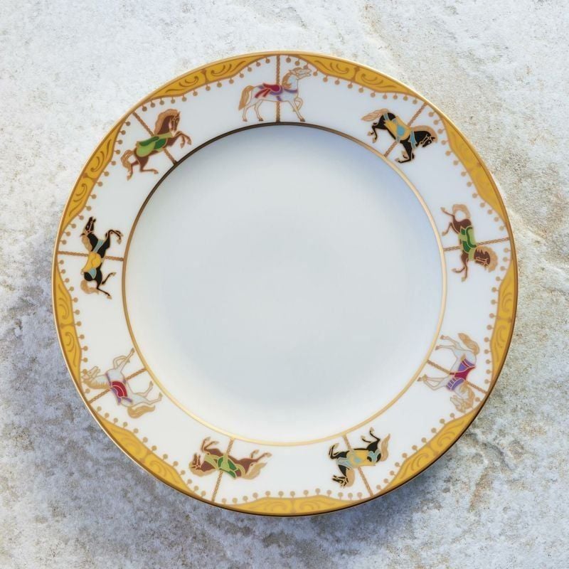 Đĩa tròn cỡ vừa đường kính 20,5cm sứ trắng Nhật Bản | Noritake Carousel 1901 - 3H