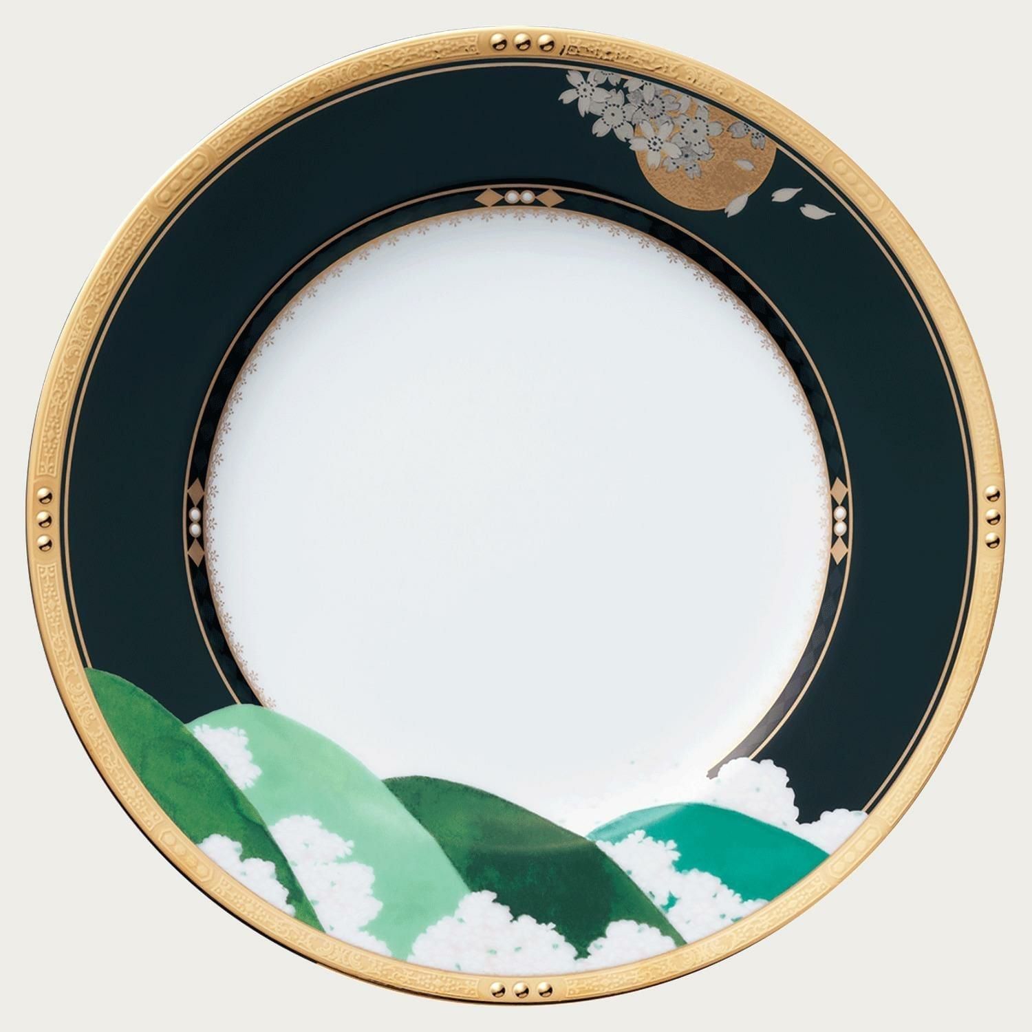 Bộ 6 đĩa tròn cỡ lớn 27cm sứ xương Nhật Bản | Noritake Shikisai Rondo 4656-AS - N59820
