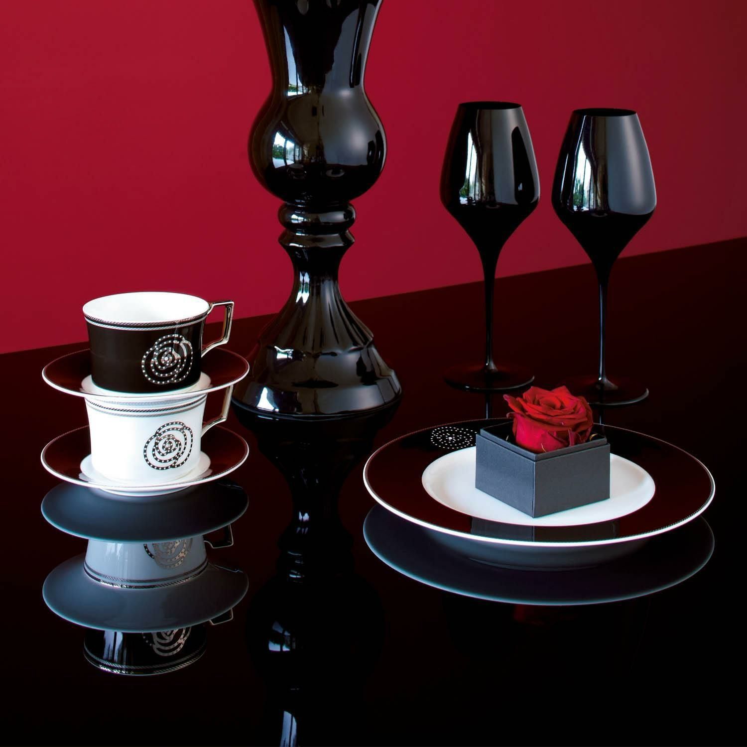 Đĩa tròn cỡ vừa (đặc biệt - Đen) đường kính 24,5cm sứ xương | Noritake Aidan 4867-1L - 97316