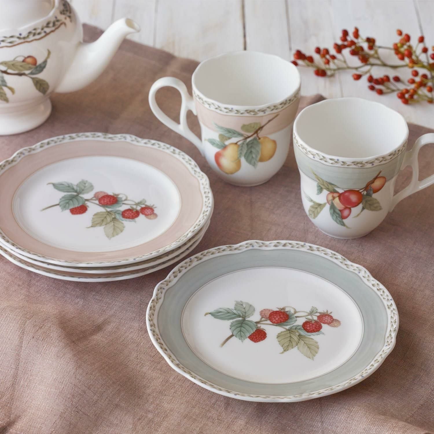Cốc (ly) uống nước, cà phê dung tích 375ml sứ xương | Noritake Orchard Garden 4911-1L - T97855