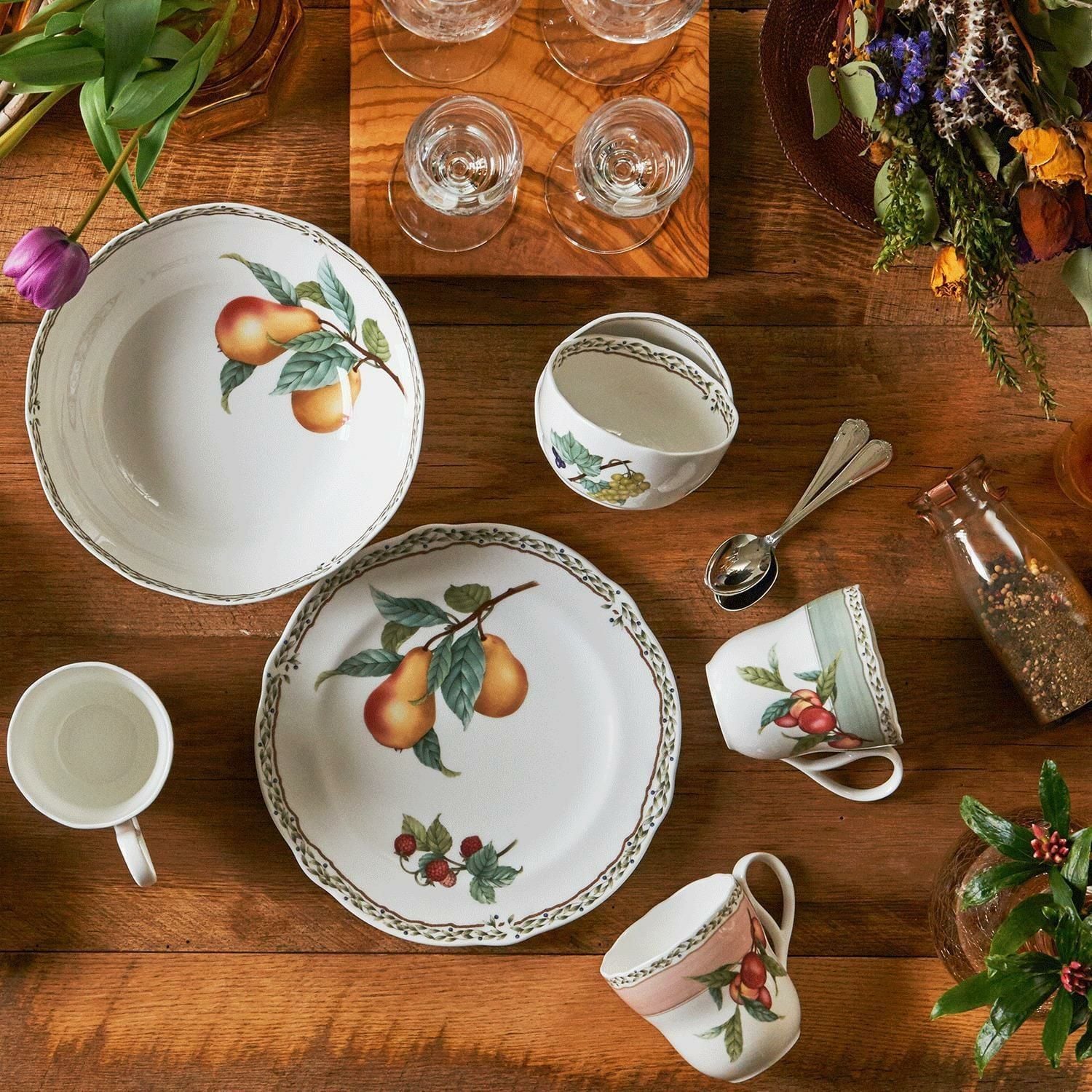 Cốc (ly) uống nước, cà phê dung tích 375ml sứ xương | Noritake Orchard Garden 4911-1L - T97855