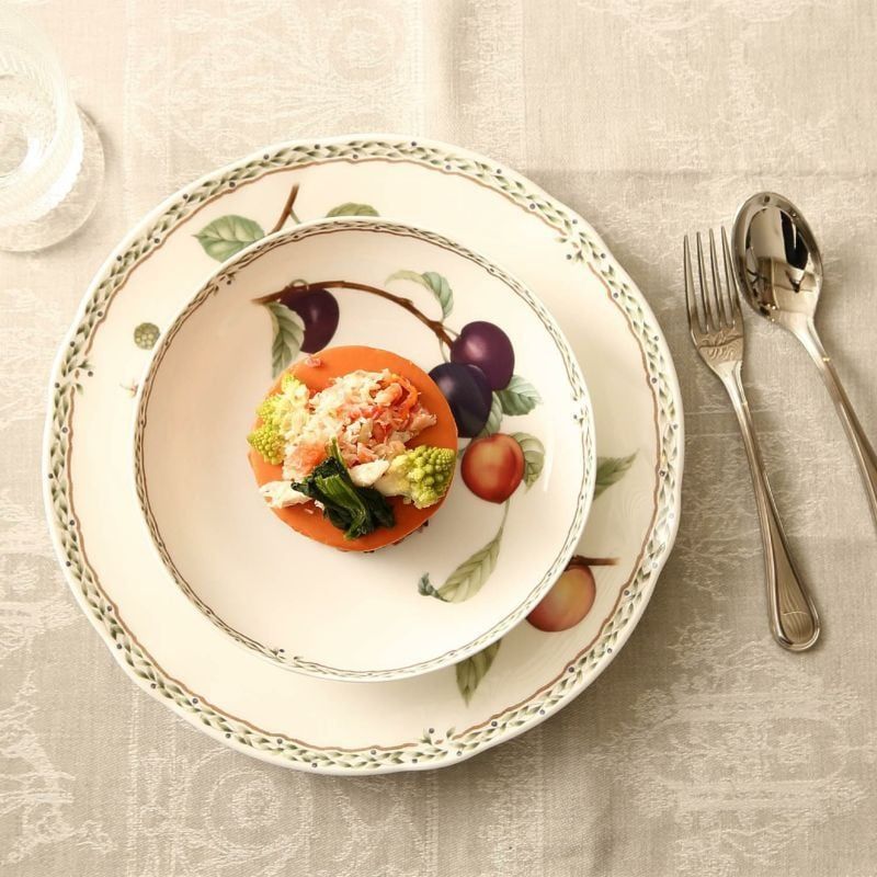 Đĩa sâu lòng 19,4cm dung tích 650ml sứ xương | Noritake Orchard Garden 4911L - 97897