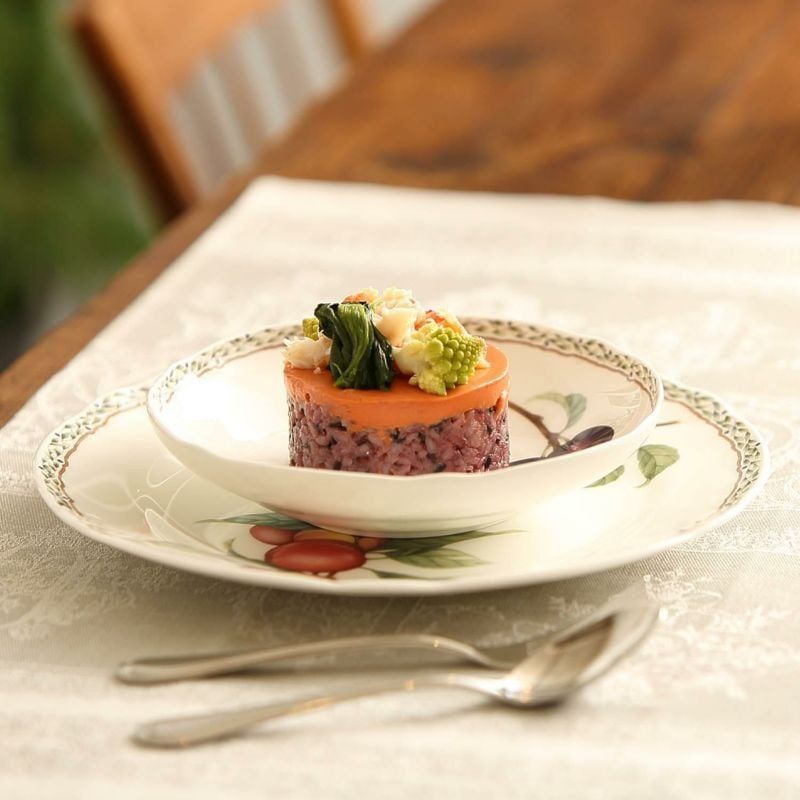 Đĩa sâu lòng 19,4cm dung tích 650ml sứ xương | Noritake Orchard Garden 4911L - 97897