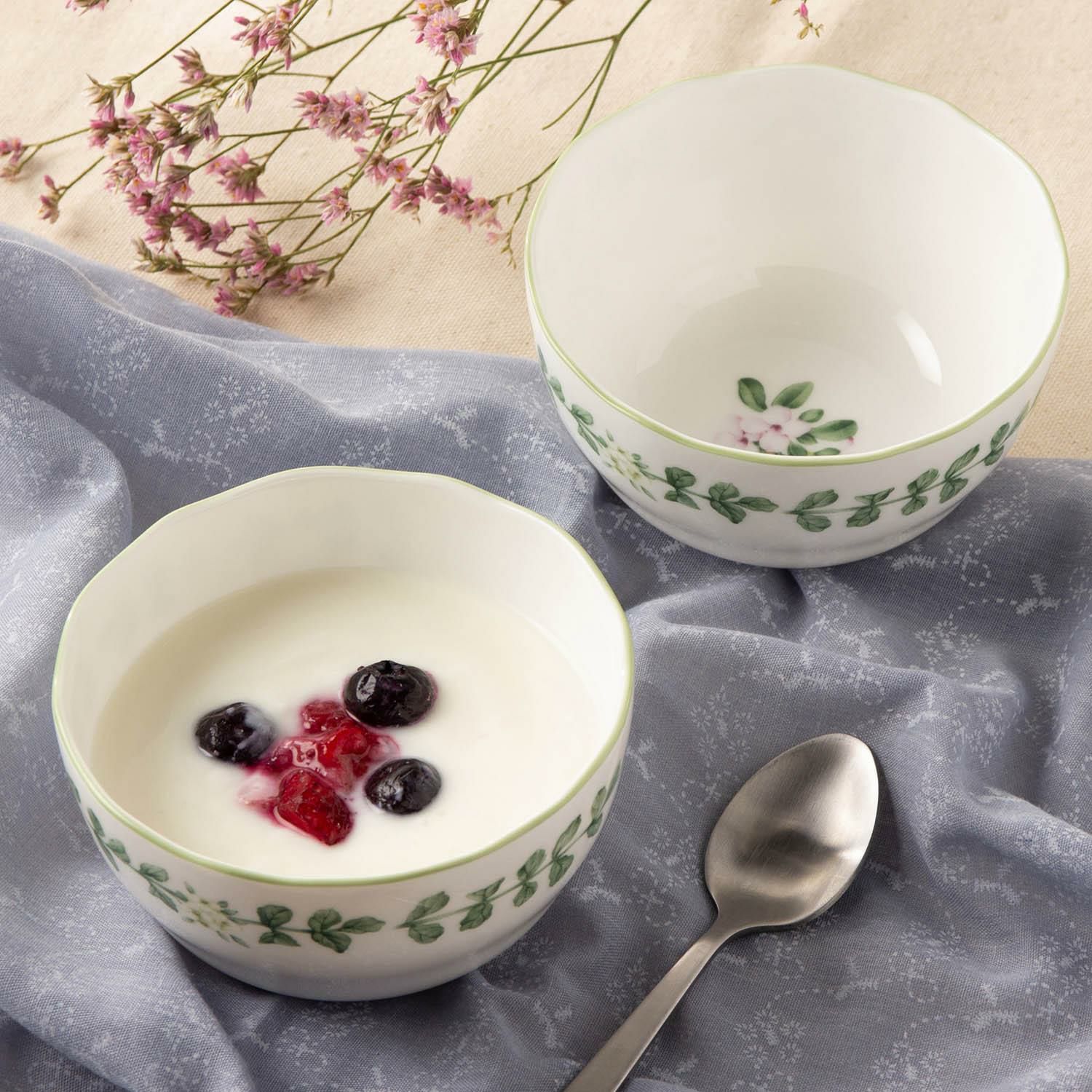 Bát cơm (chén cơm) 11,1cm dung tích 350ml sứ xương | Noritake English Herbs 4942L - 97876