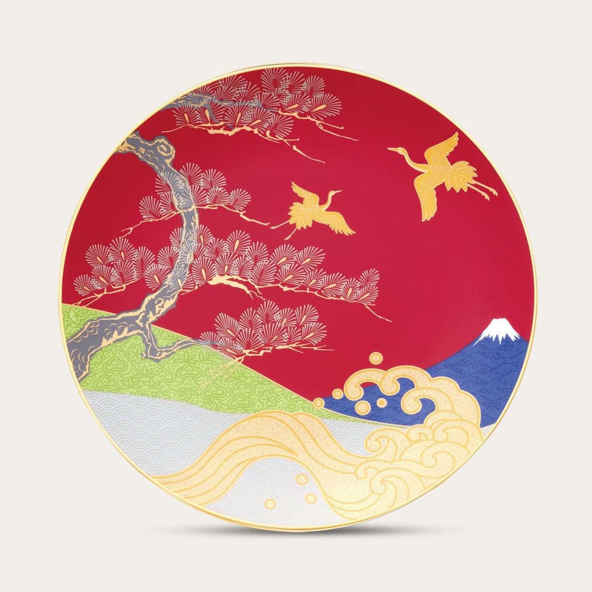 Đĩa trang trí 'Medetazukushi' đường kính 27,4cm | Noritake MEDETAZUKUSHI H-788J - ST59120