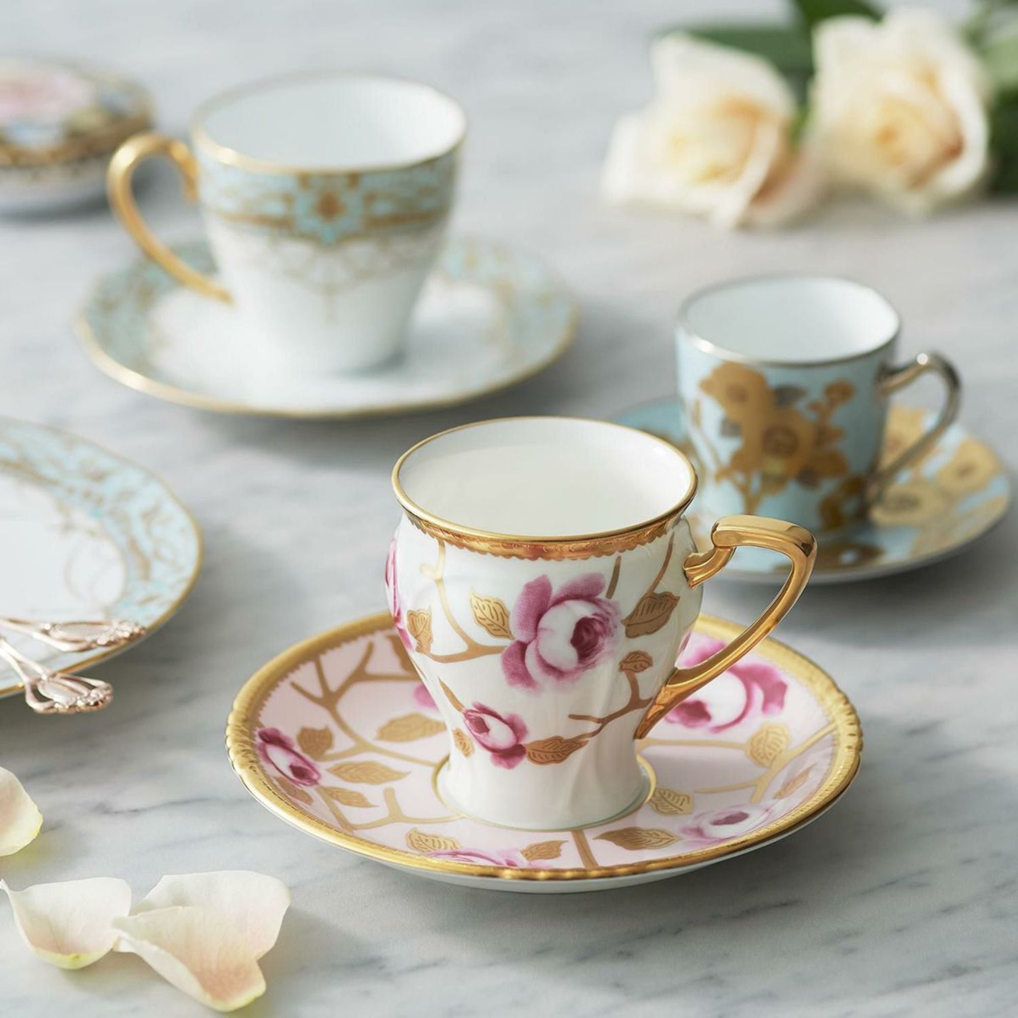 Chén trà (tách cà phê) dung tích 180ml kèm đĩa lót sứ xương | Noritake The Homage Collection H-883J - T52520