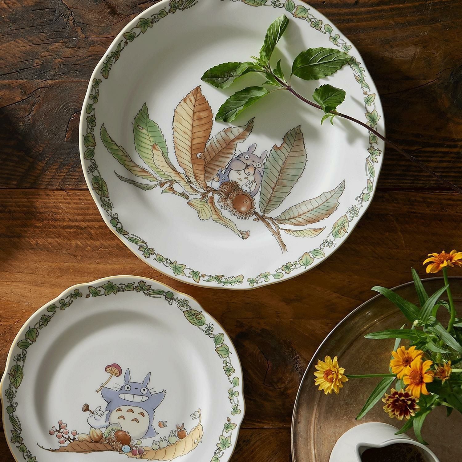 Đĩa tròn cỡ lớn họa tiết cây sồi đường kính 27,3cm sứ xương | Noritake Totoro 4924-1L - TT97820