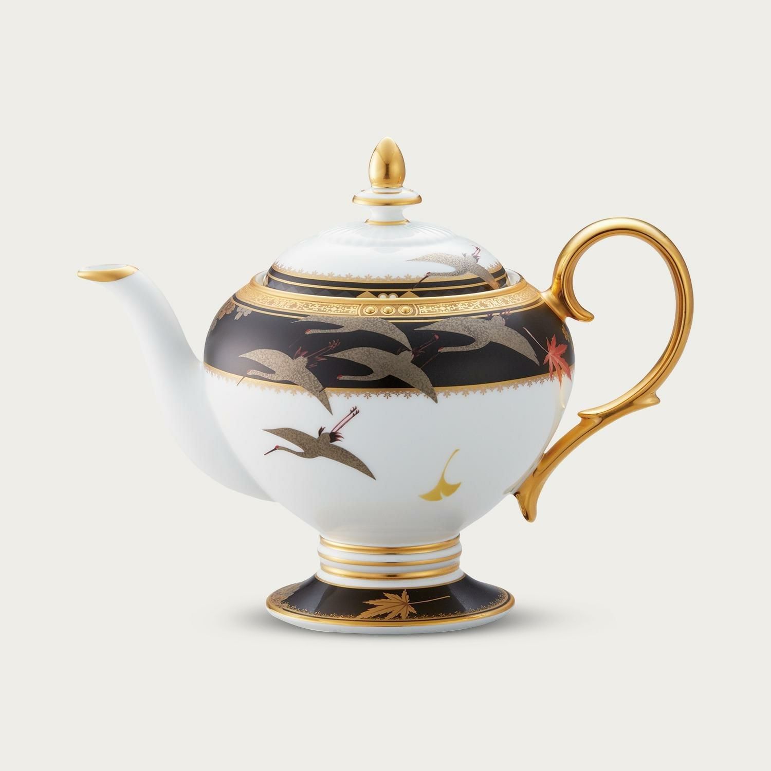 Ấm trà (bình trà) 1.050ml sứ xương Nhật Bản cao cấp | Noritake Shikisai Rondo 4656-58J - T50723Z