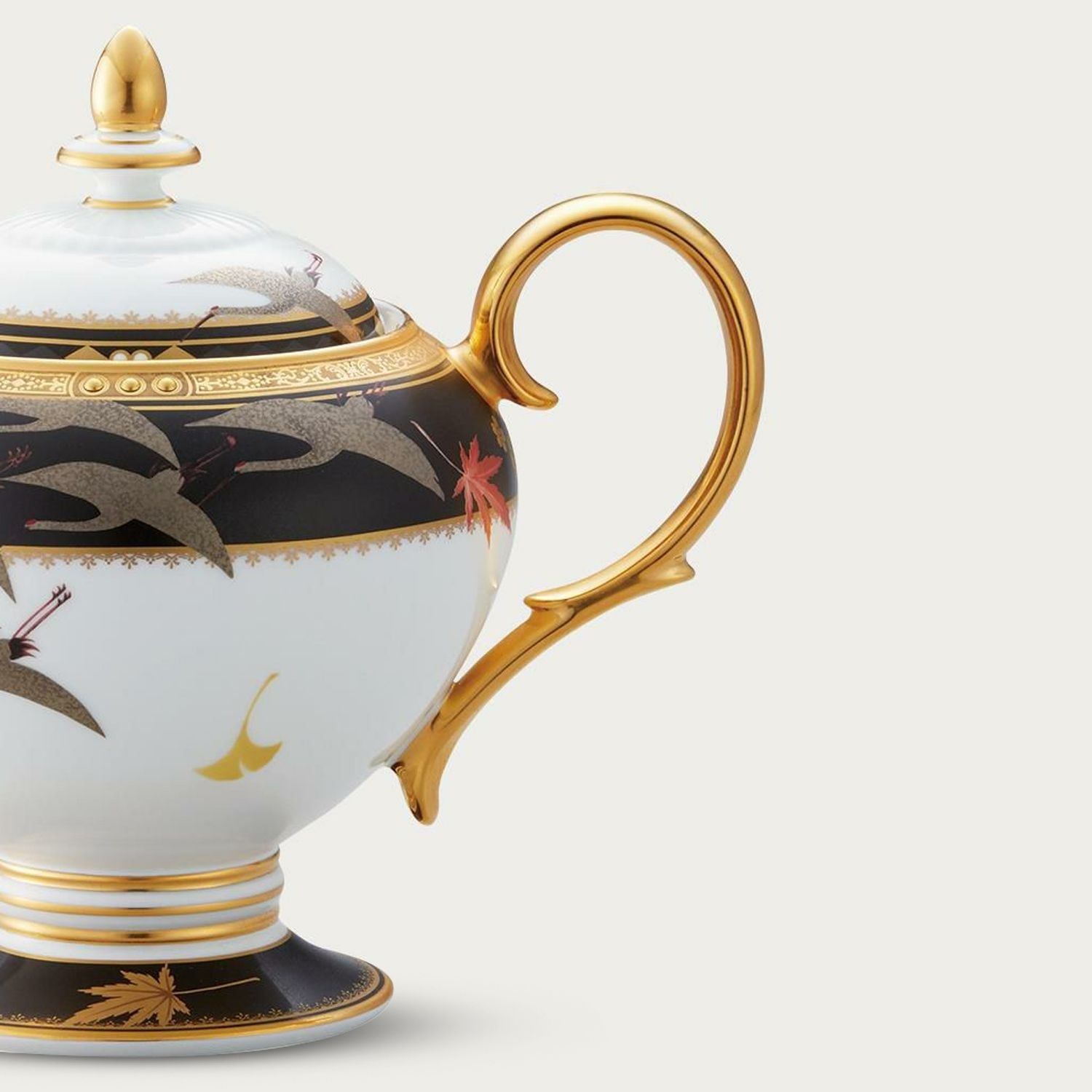 Ấm trà (bình trà) 1.050ml sứ xương Nhật Bản cao cấp | Noritake Shikisai Rondo 4656-58J - T50723Z