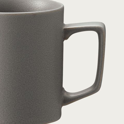  Cốc (ly) uống nước, cà phê màu xám dung tích 335ml sứ trắng Nhật Bản | Noritake Resta 1762-C - 11701C 