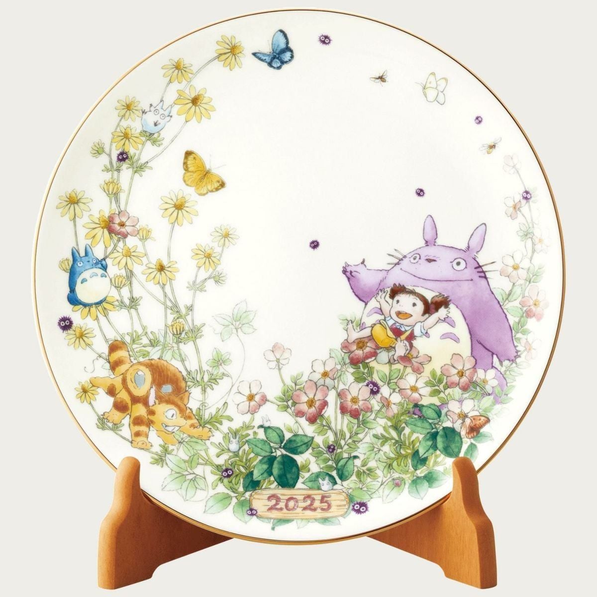 Đĩa tròn cỡ vừa Coupe đường kính 23,2cm sứ xương phiên bản 2025 | Noritake Totoro N-468L - Y50116A