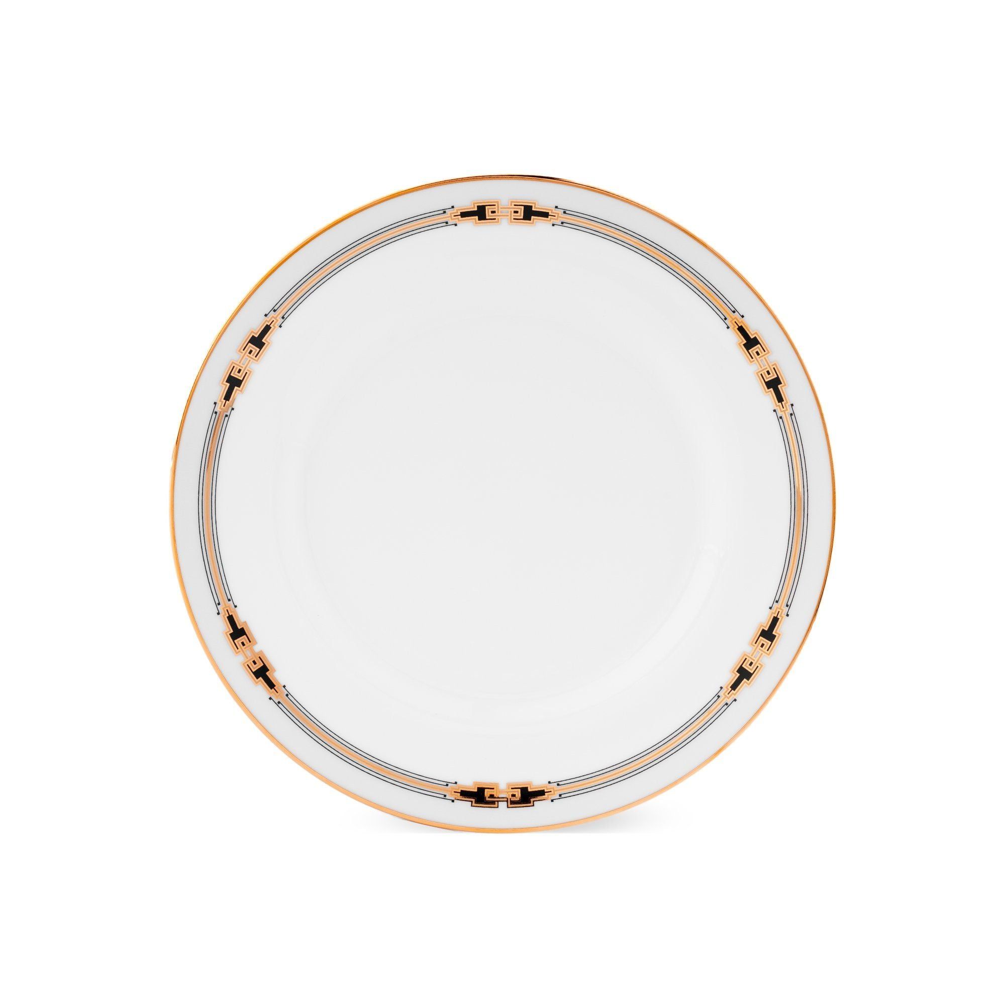 Đĩa tròn cỡ vừa đường kính 21cm sứ trắng | Noritake Empire Gold 1786L - 91011