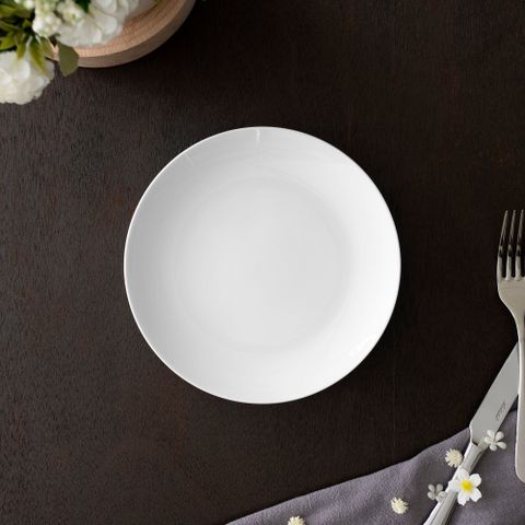  Đĩa tròn coupe cỡ nhỏ đường kính 18,1cm sứ trắng | Noritake Art Stage 3-336L - 91172S 