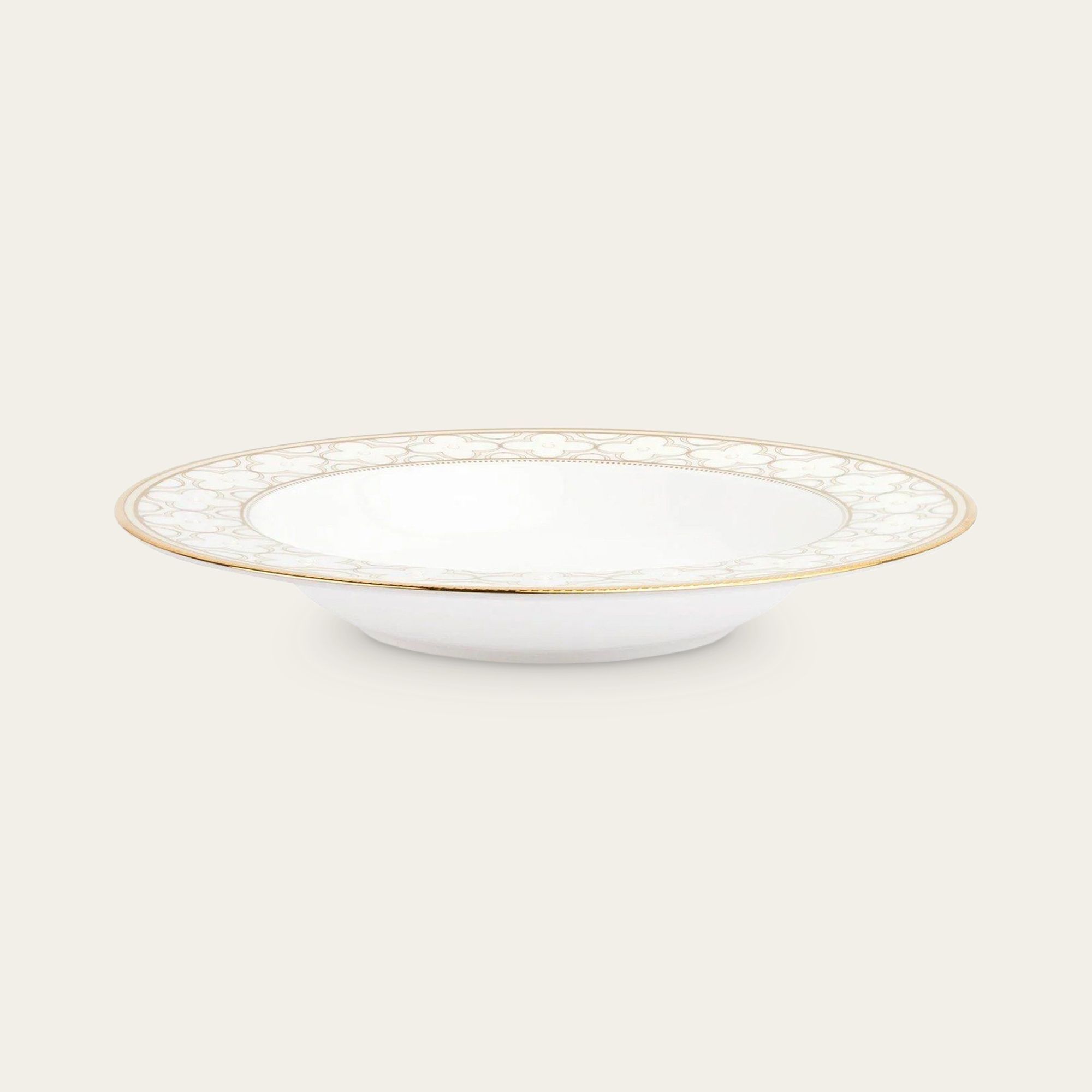 Đĩa sâu lòng 21,4cm dung tích 300ml sứ xương | Noritake Trefolio Gold 4945L - 97207