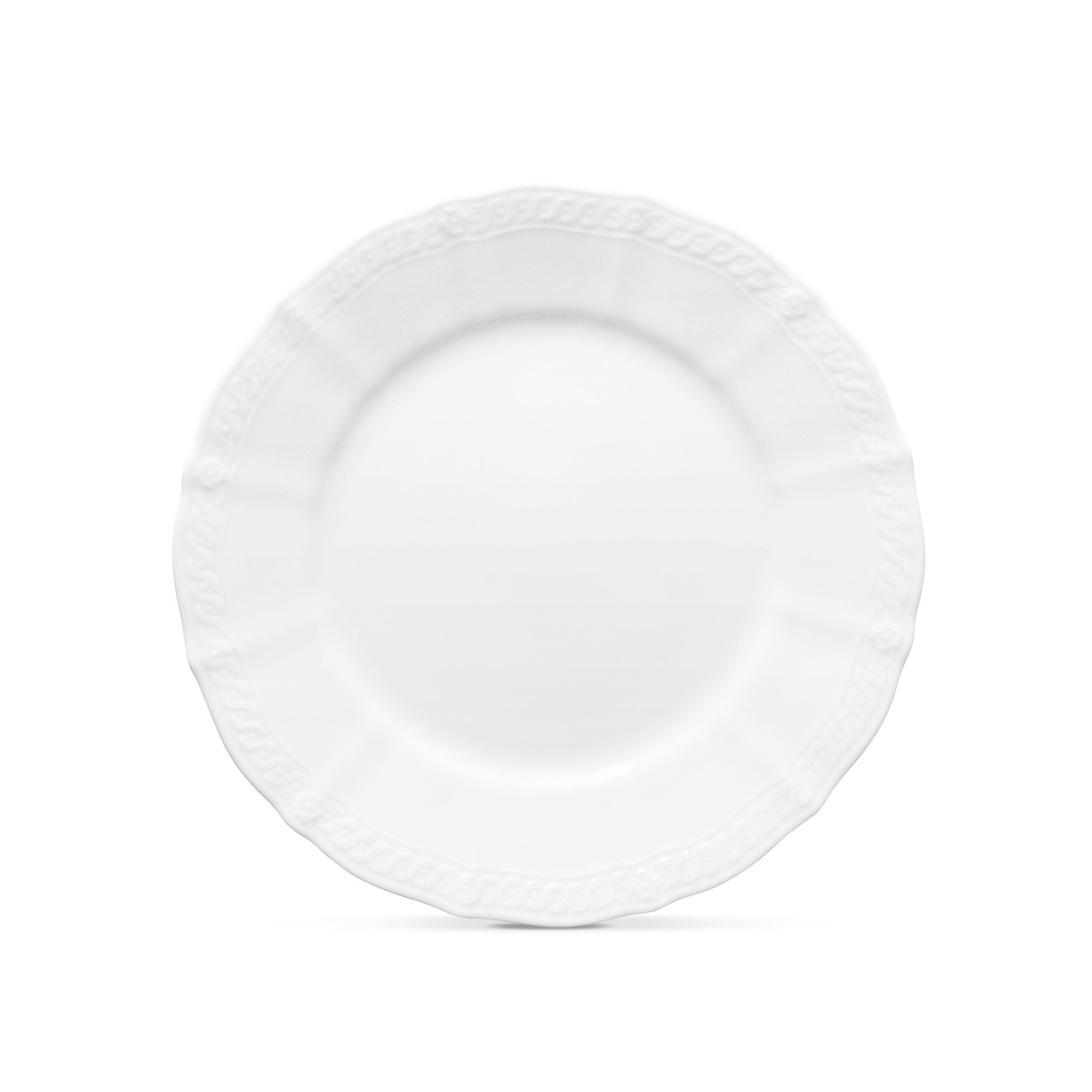 Đĩa tròn cỡ vừa đường kính 21,3cm sứ trắng cao cấp | Noritake Cher Blanc 1655L - 94811