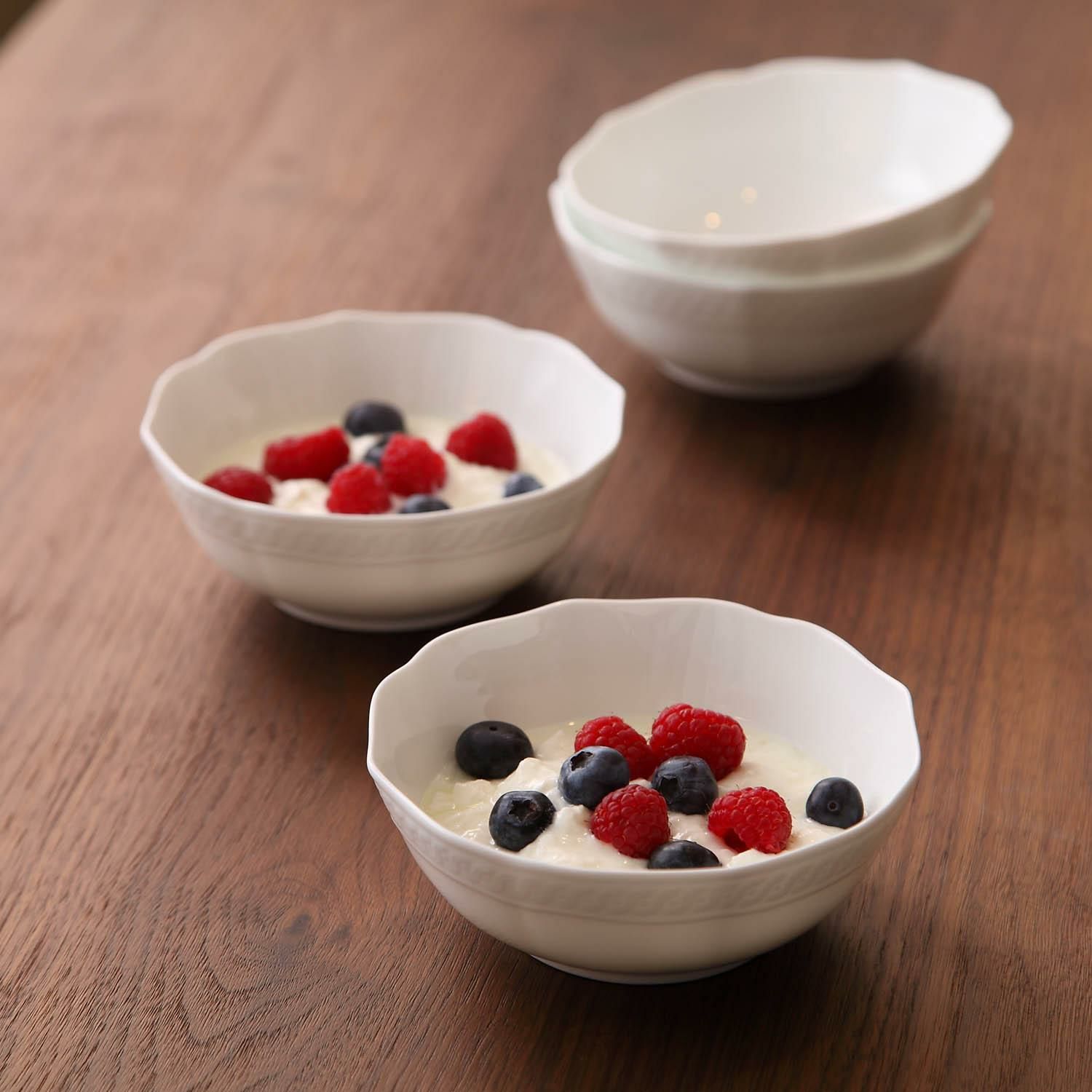 Bát (chén) đa năng đường kính 13cm dung tích 365ml để ăn cơm, đựng ngũ cốc sứ trắng cao cấp | Noritake Cher Blanc 1655L - 94806