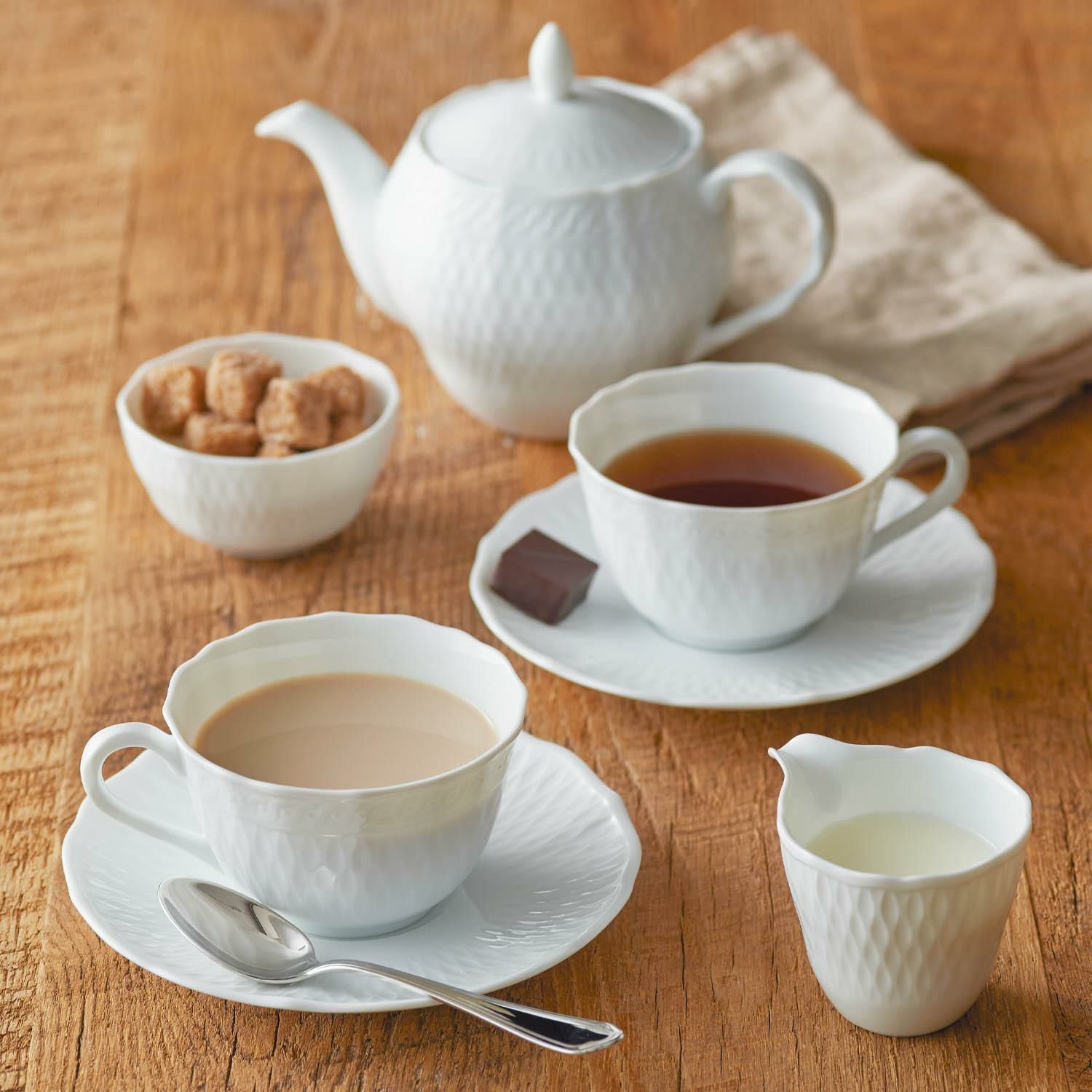 Ấm trà (bình trà) nhỏ dung tích 510ml sứ trắng cao cấp | Noritake Cher Blanc 1655L - 94823